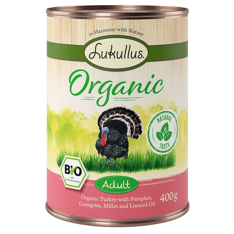 Lukullus Organic Adult Pute mit Zucchini (glutenfrei)