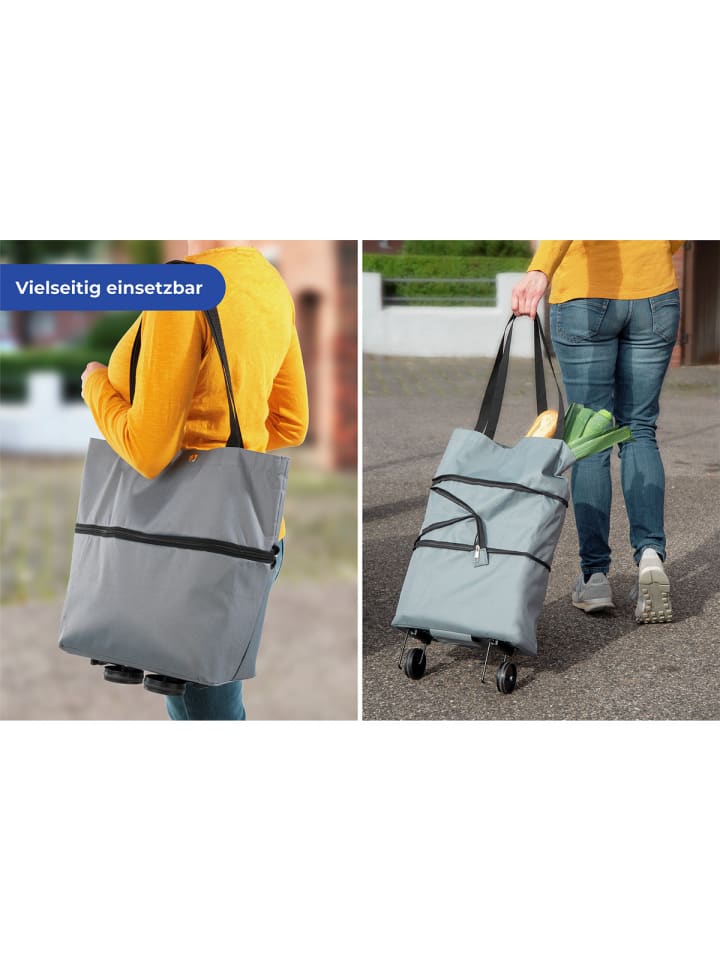 Maximex Einkaufstrolley 3in1 in Grau günstig kaufen onesize