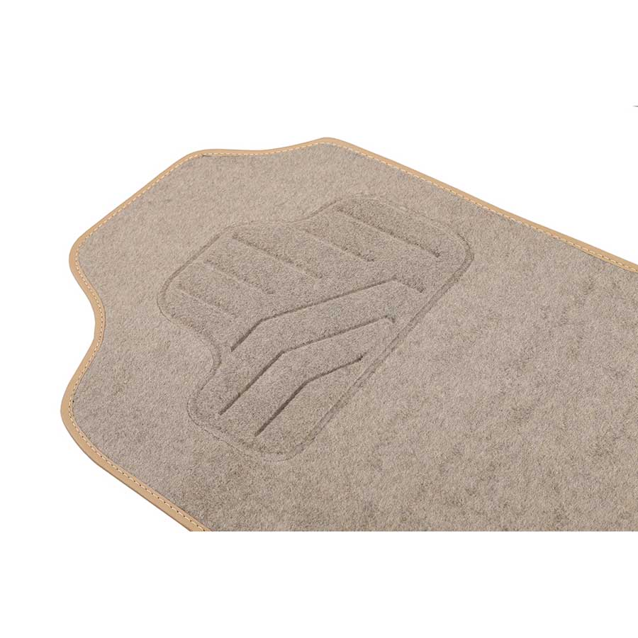 Norauto Universal Autoteppich im 4-teiligen Komplettset, Auto Textil Fußmatten, cream - ATU