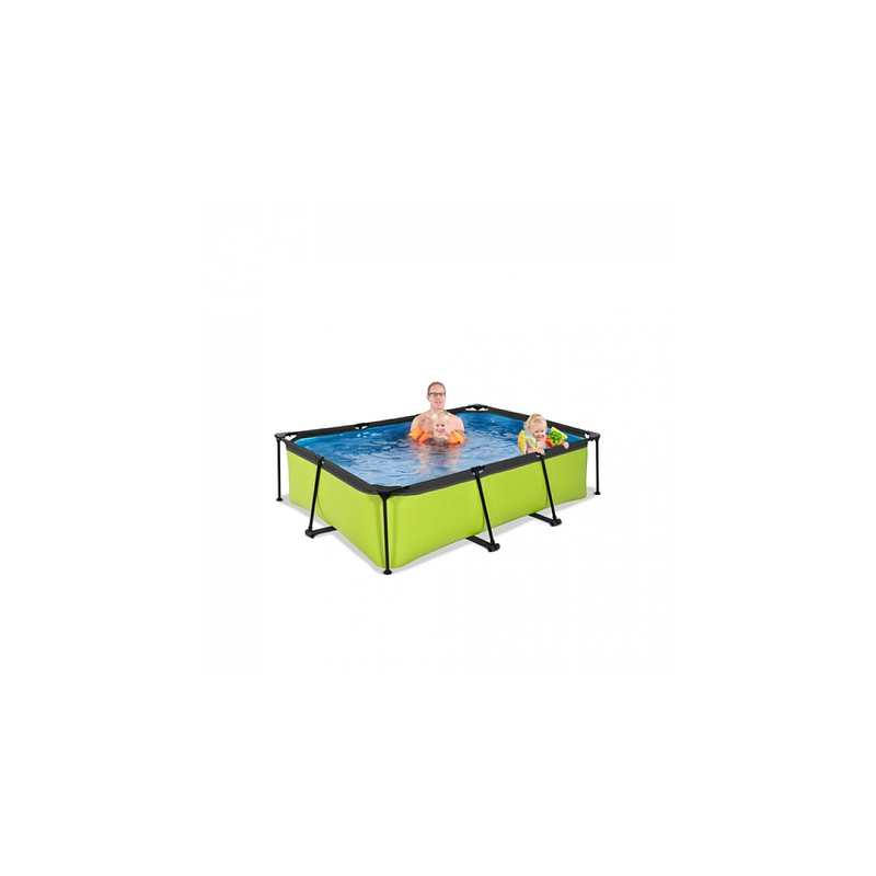 Piscine 220x150x65cm avec pompe filtrante Lime vert