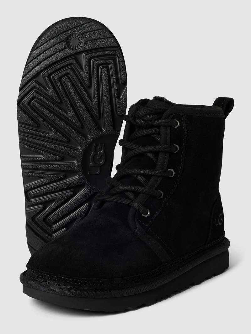 Schnürboots mit Label-Details Modell 'NEUMEL' in schwarz