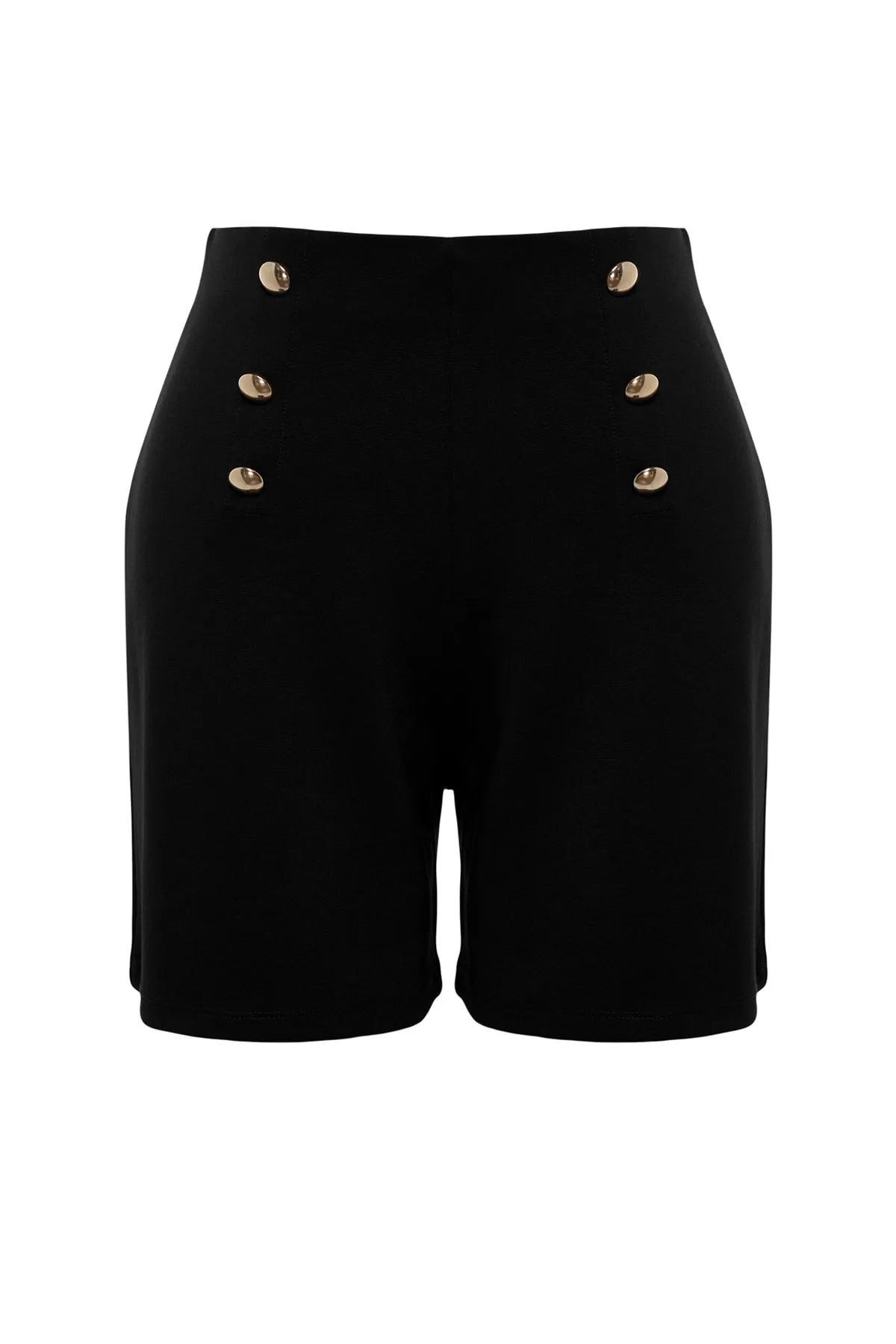 Trendyol Collection  Shorts - Schwarz - Hoher Bund