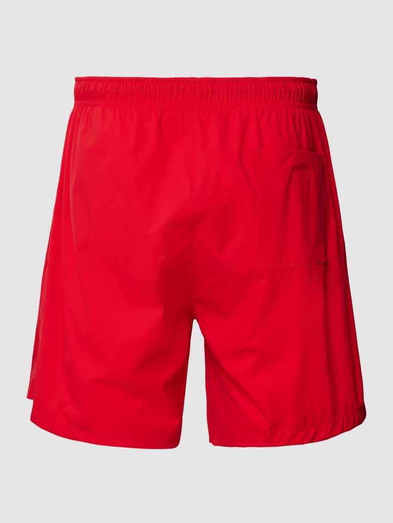 Badehose mit Logo-Print Modell 'Reef' in rot