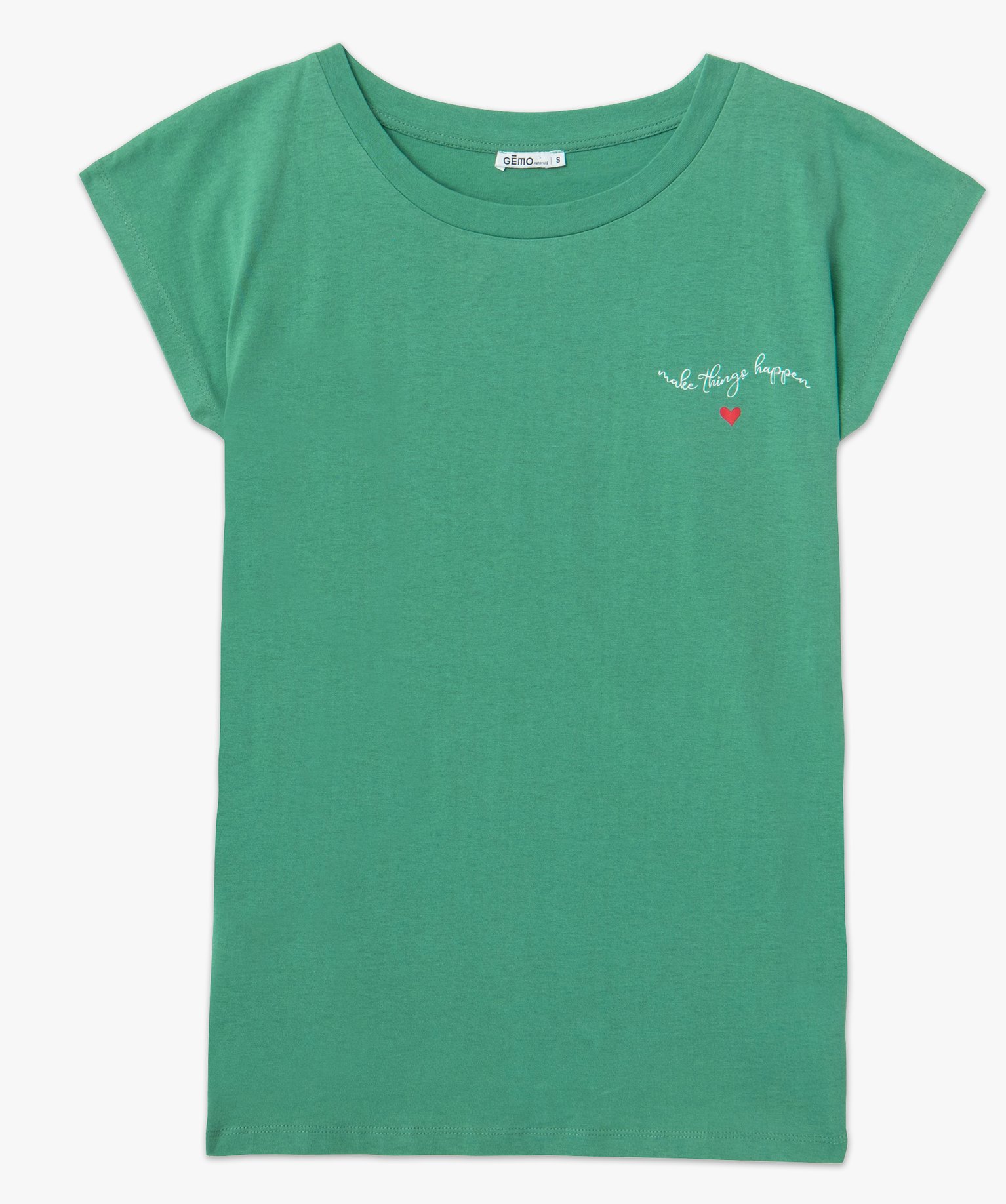 Tee-shirt de grossesse avec petit motif vert | GEMO
