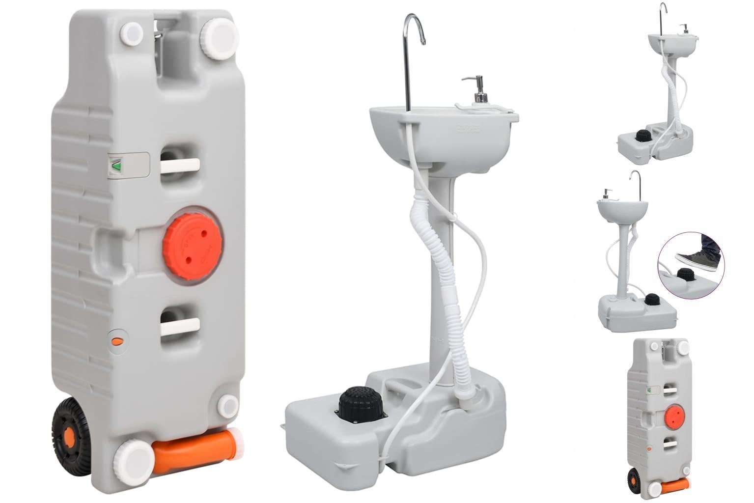 vidaXL Campingtoilette Tragbares Camping-Waschbecken mit Wasserbehälter