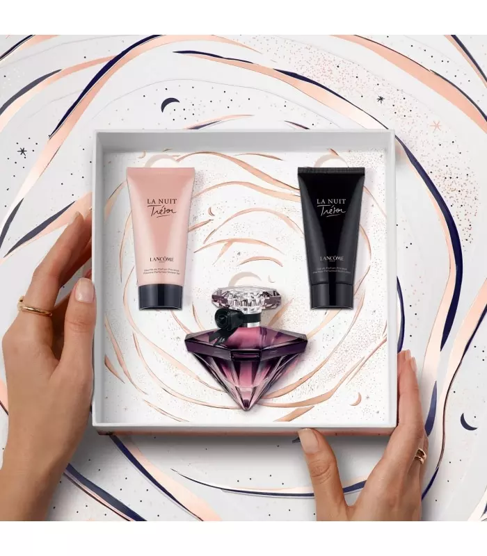 LA NUIT TRESOR Coffret Eau de Parfum + Douche de parfum + Lait de parfum