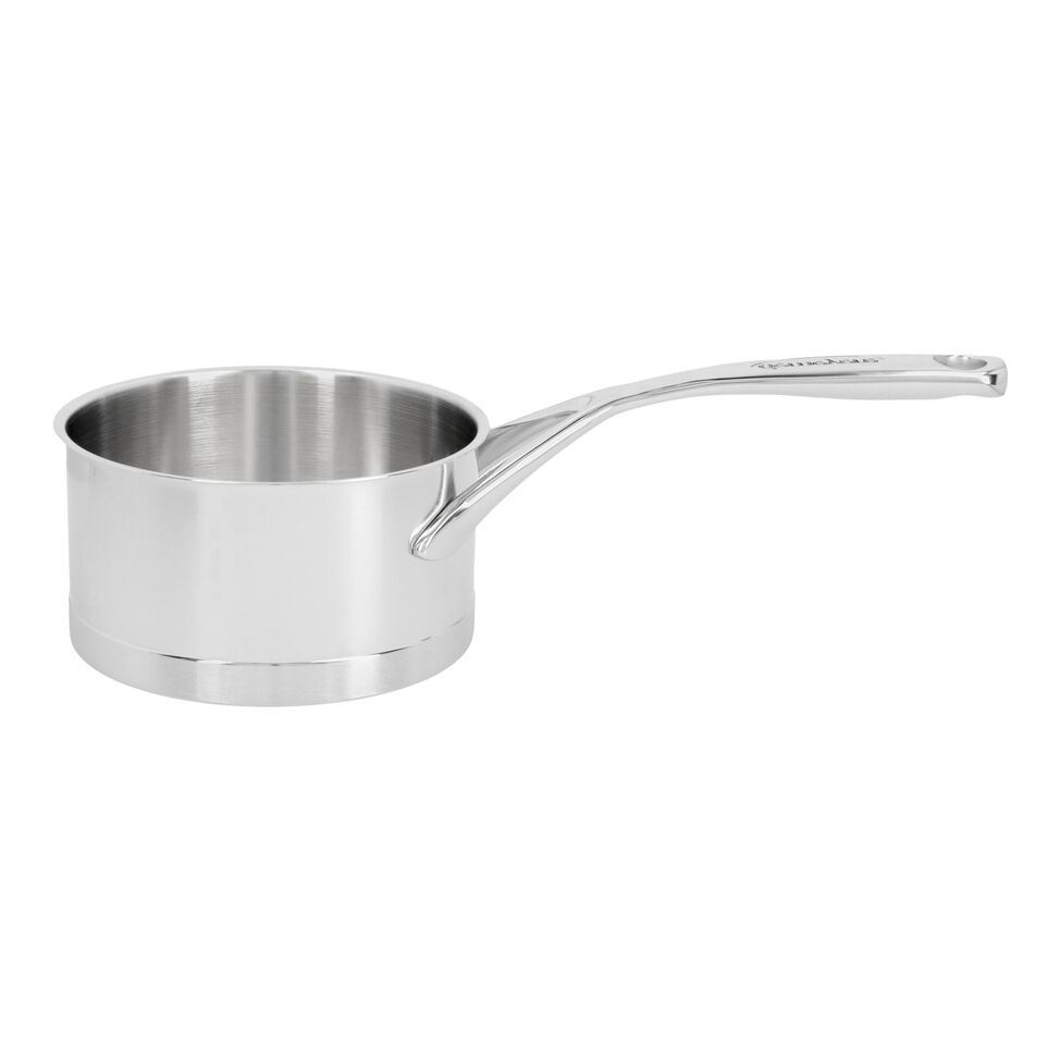 Stieltopf ohne Deckel 14 cm, 18/10 Edelstahl, Silber
