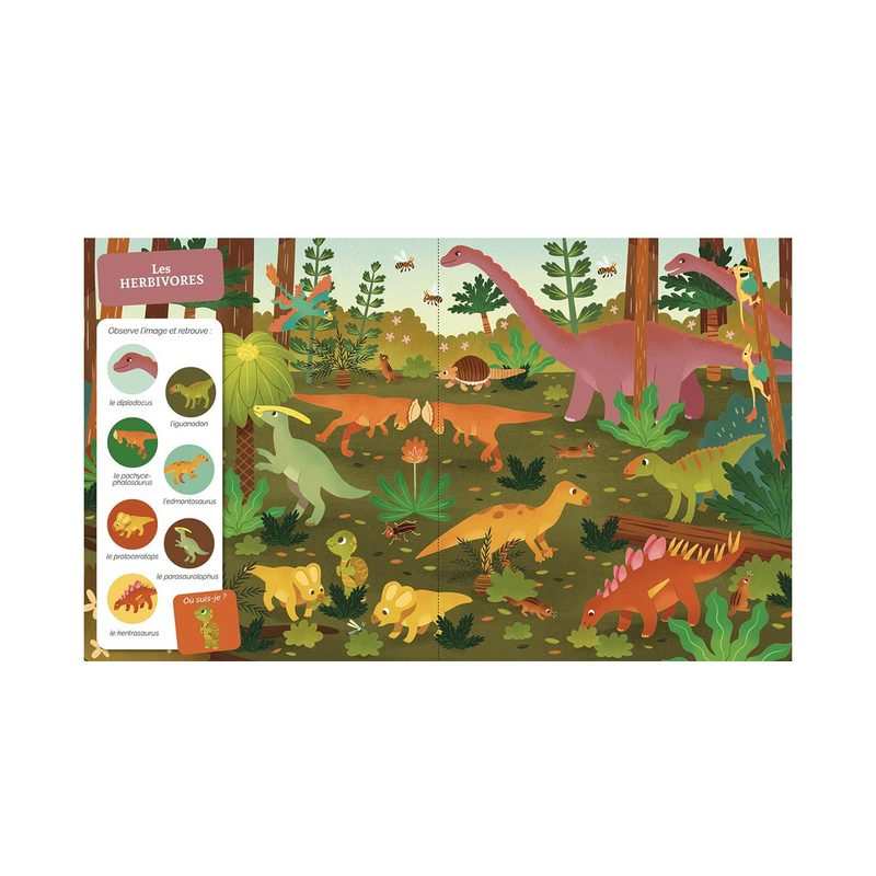 Livre Les dinosaures, cherche et trouve - Auzou