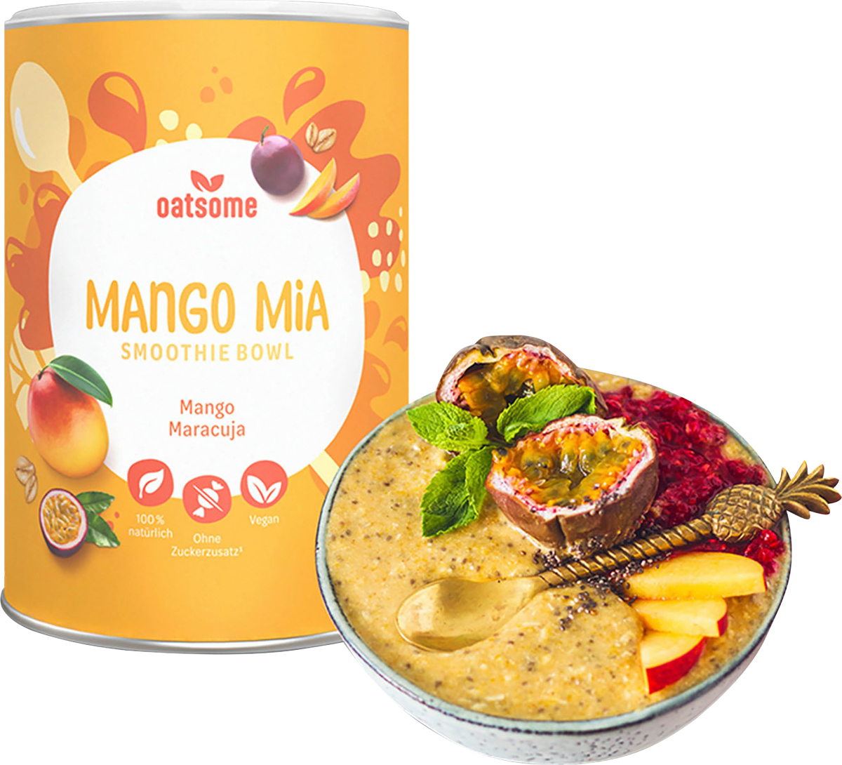 Smoothie Bowl Pulver Mango Mia, Mango Maracuja, 400 g