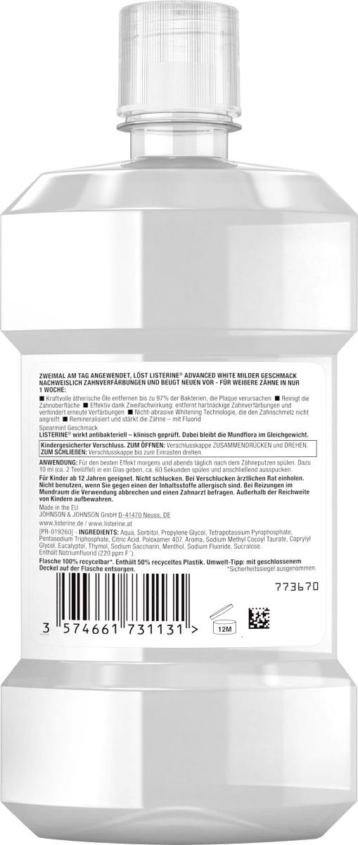 Mundspülung Advanced White, 500 ml
