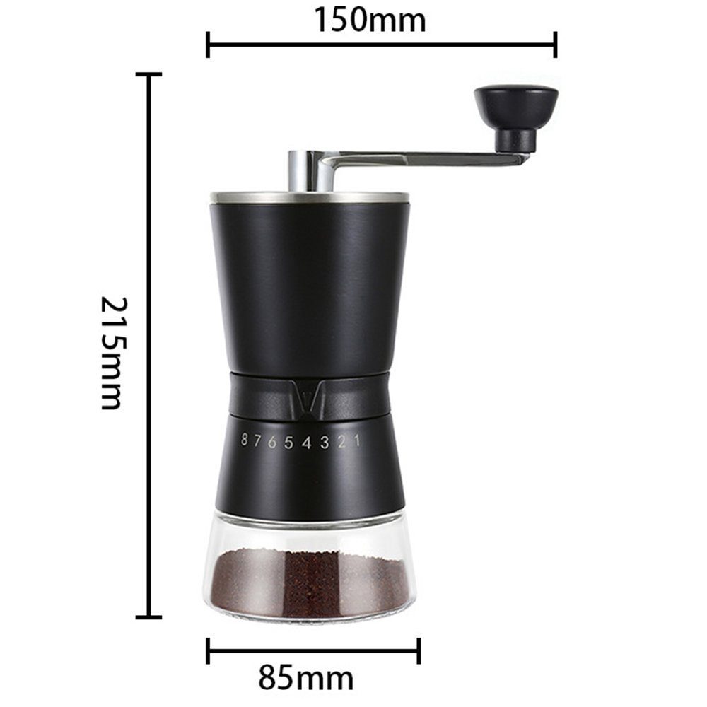 Zimtky Kaffeemühle Manuelle Kaffeemühle Handkaffeemühle 8 Stufen einstellbare Grobheit