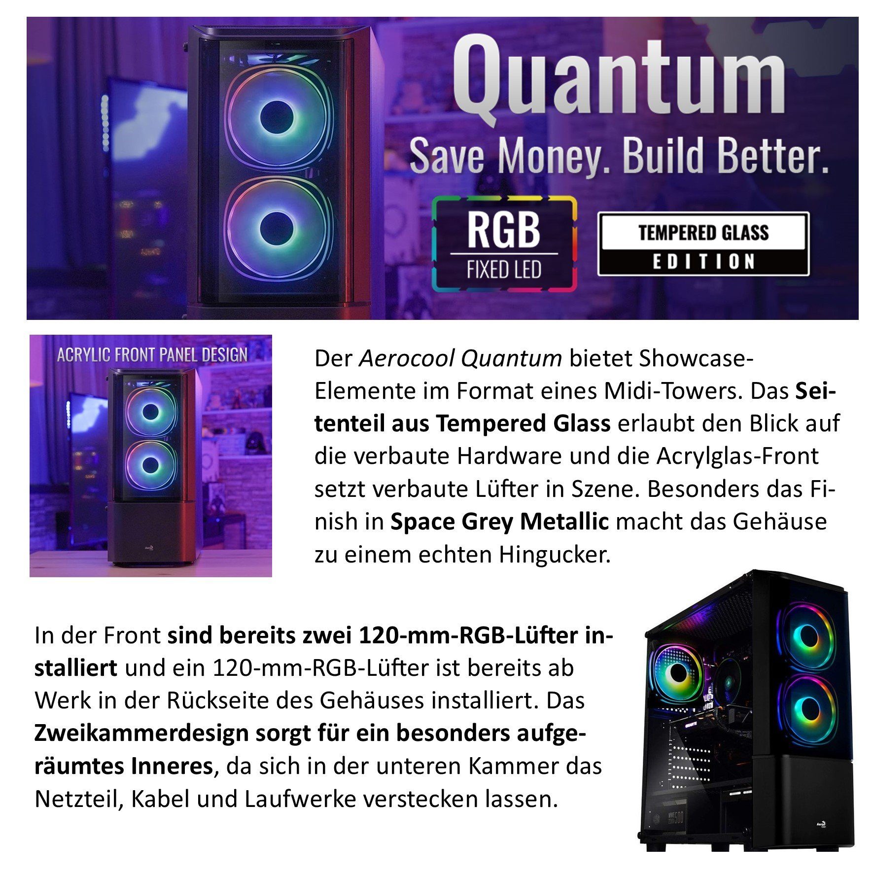 Meinpc EXO 5900X 4060 272K [Quantum] Gaming-PC-Komplettsystem (27,00