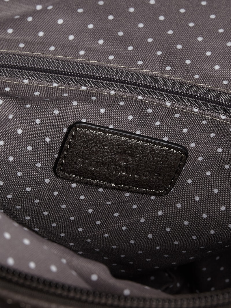 Shopper in Leder-Optik in mittelgrau