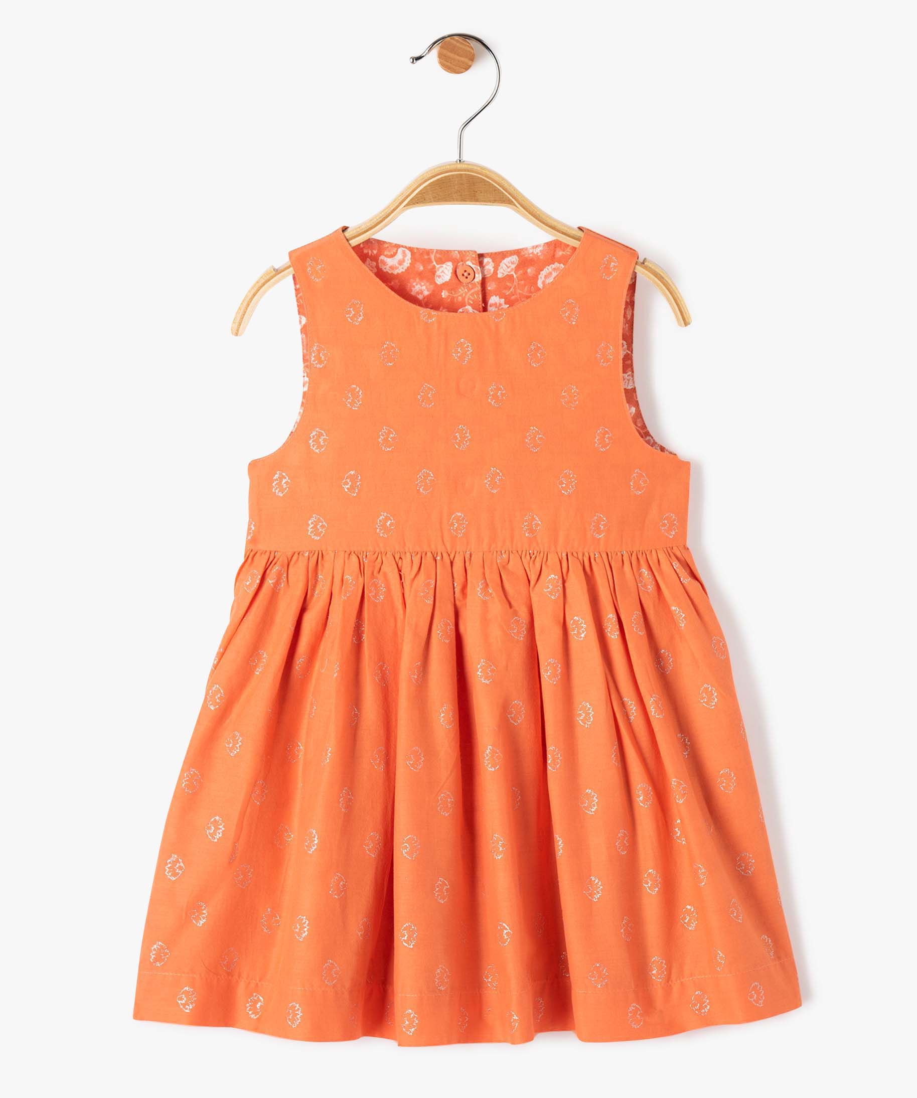 Robe bébé fille à paillettes réversible rouge fonce | GEMO
