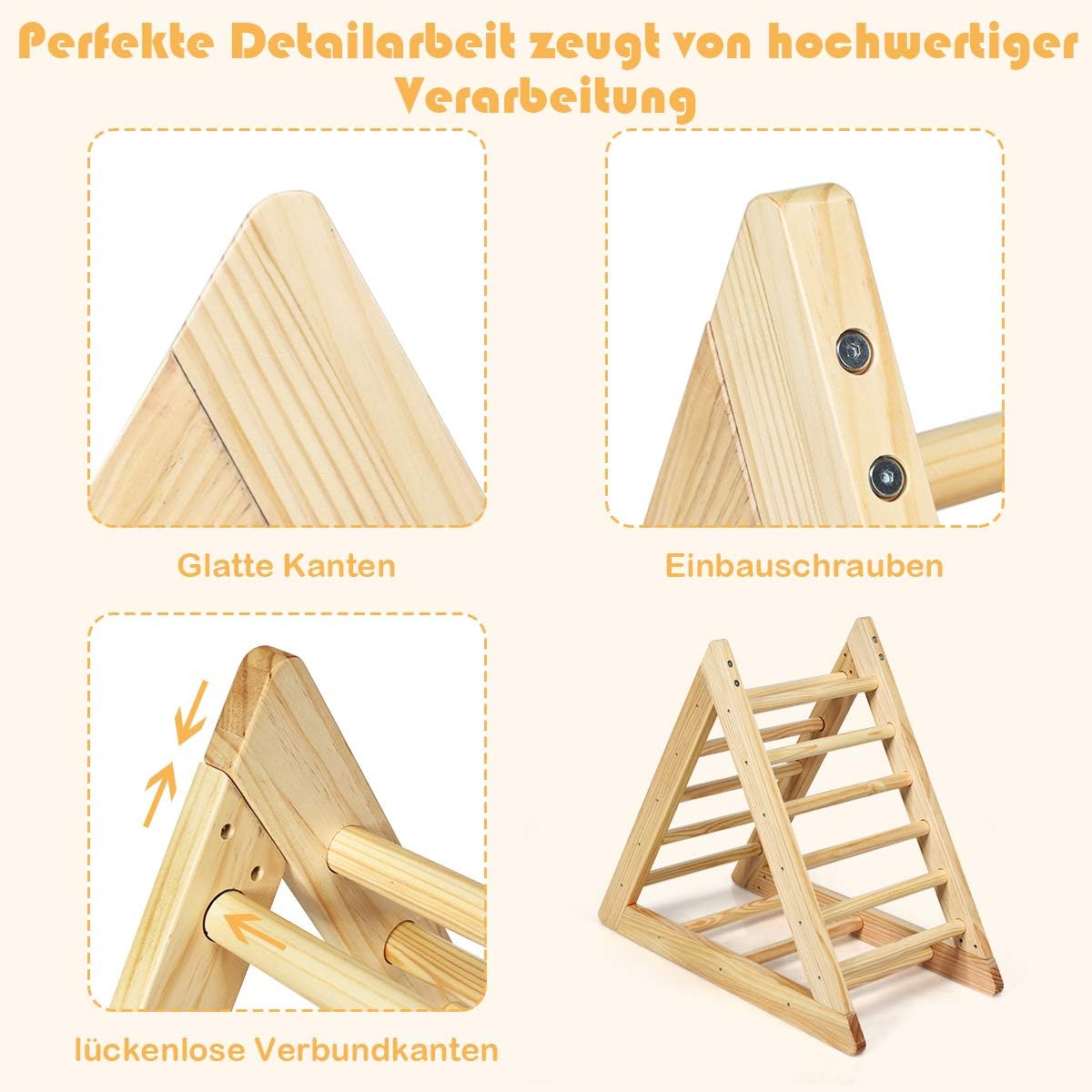 Costway Kletterdreieck aus Holz