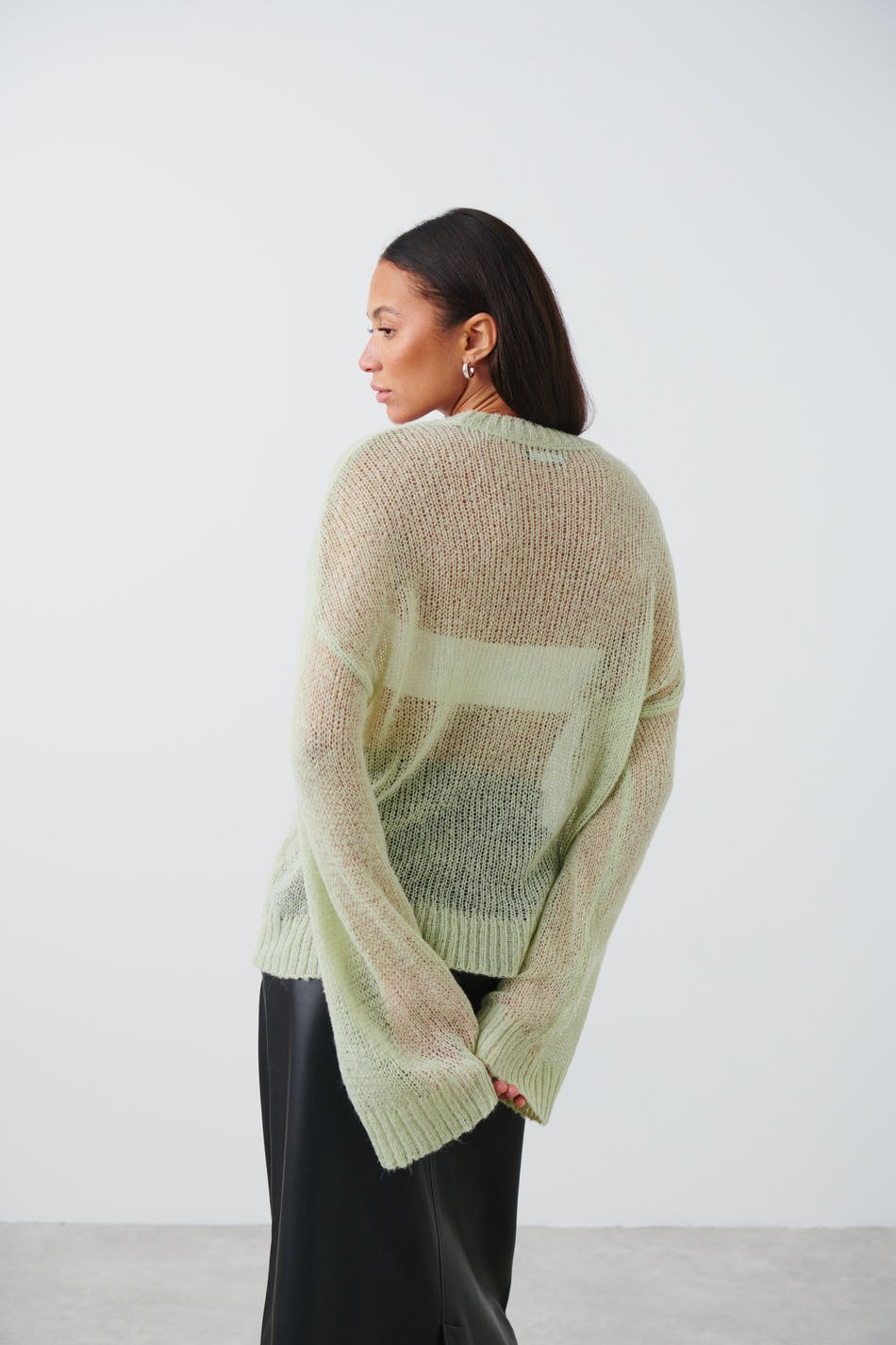 Sheer knitted sweater