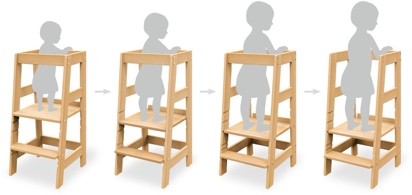 Pinolino® Stehhilfe Lernturm Fino, unbehandelt; Made in Europe