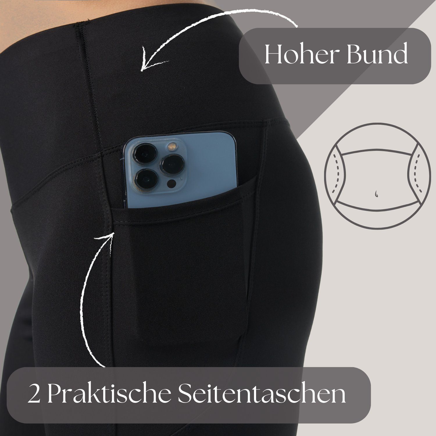 Frentree Thermoleggings Übergößen Damen mit Fleece Gefütterte Thermo Leggins Plus Size für Winter High Waist Strumpfhose Kuschelig Warm Elastisch Sport
