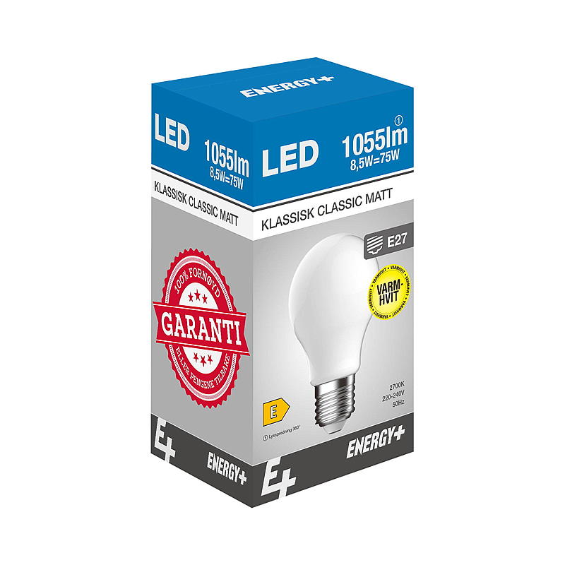 Energy Lyspære LED 1055lm Matt E27 A60 E