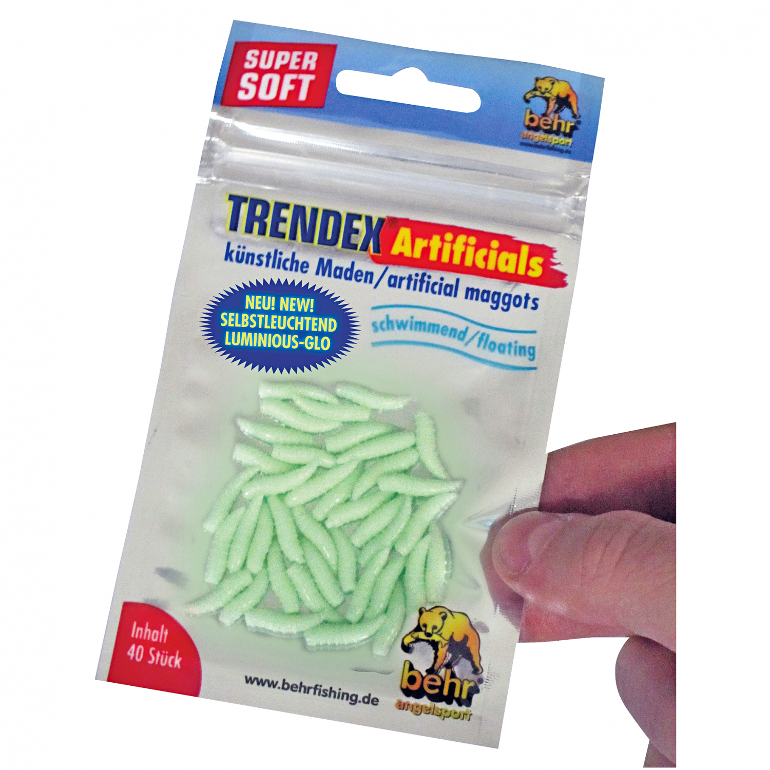 Behr Friedfischfutter Maden künstlich (selbstleuchtend)