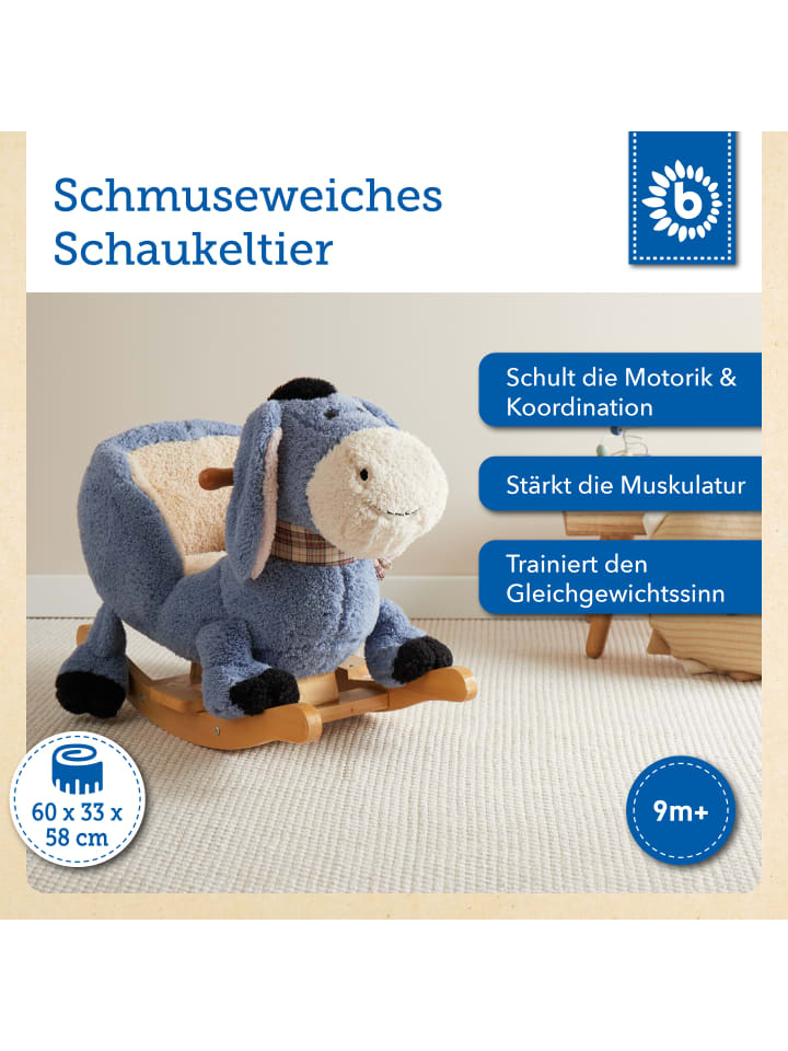 Bieco Spielwaren Plüsch Schaukeltier Esel in Grau günstig kaufen onesize