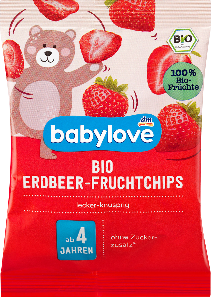 Kindersnack Bio Erdbeer-Fruchtchips ab 4 Jahren, 12 g