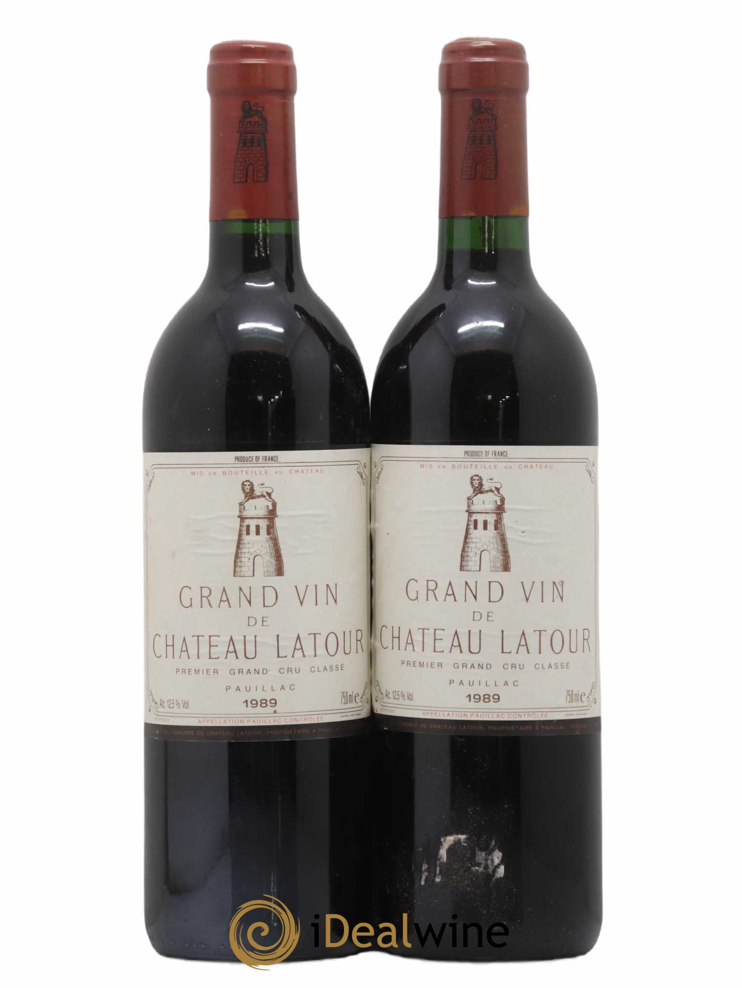 Château Latour 1er Grand Cru Classé  1989 - Lot de 2 Bouteilles