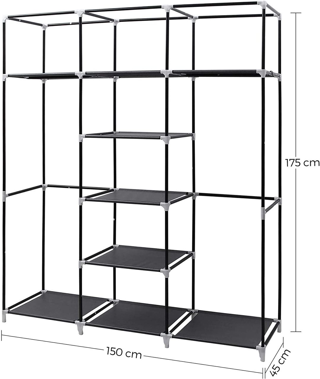 Songmics Kleiderschrank, 150 x 45 x 175 cm