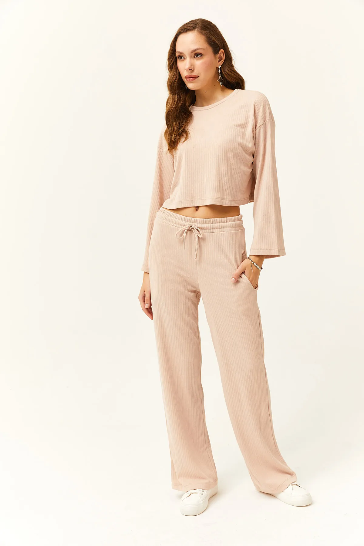 Olalook  Zweiteiler - Beige - Regular Fit