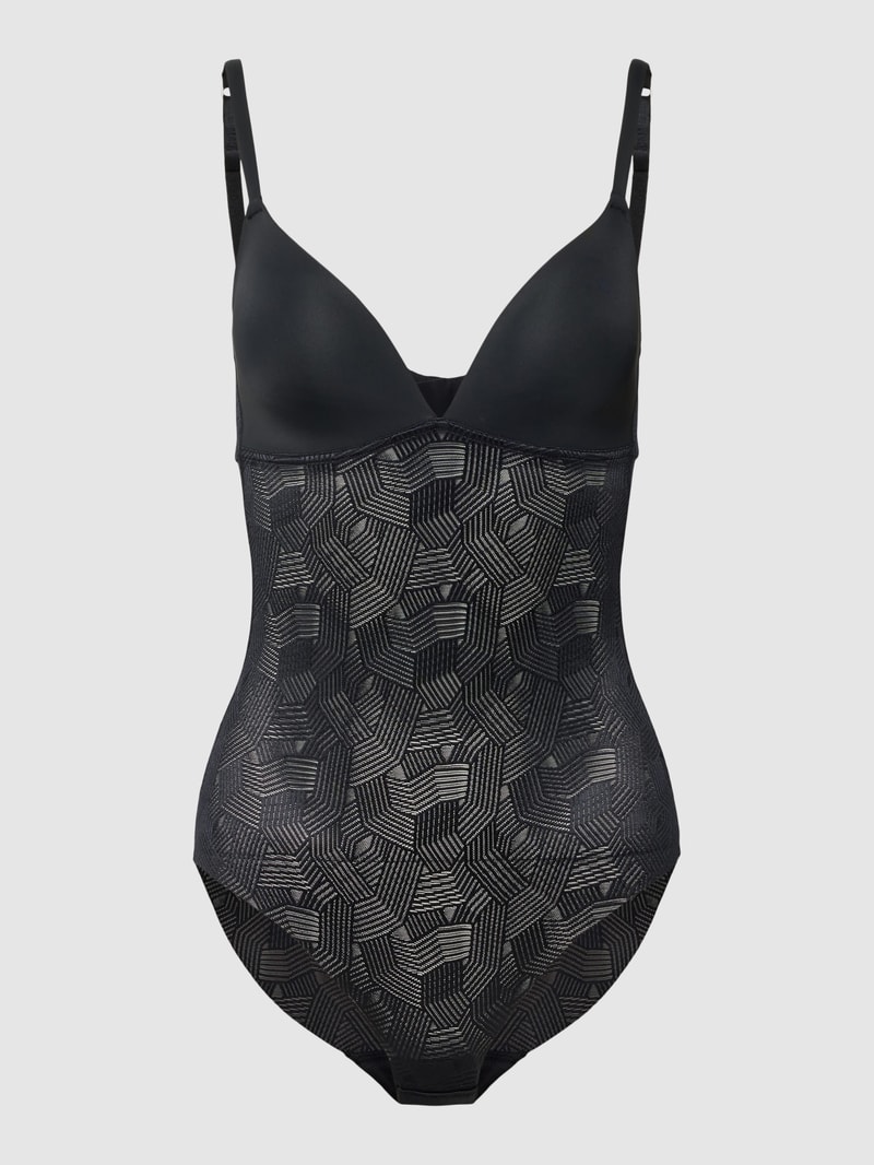 Body mit Strukturmuster Modell 'soft shape' in schwarz