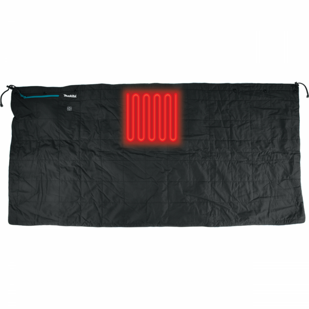 Makita CB100DANL1 Verwarmde deken zwart excl. accu's en lader, inclusief LXT adapter, verlengkabel en opbergtas