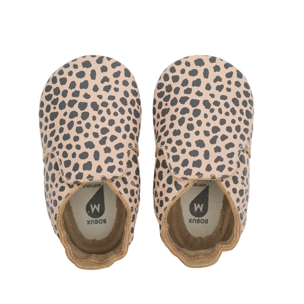 Bobux Dalmation Print Rose (Soft Sole) Krabbelschuhe