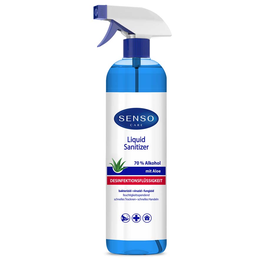 Desinfektionsspray Liquid Sanitizer mit Aloe Vera, von Senso Care, 750ml - ATU