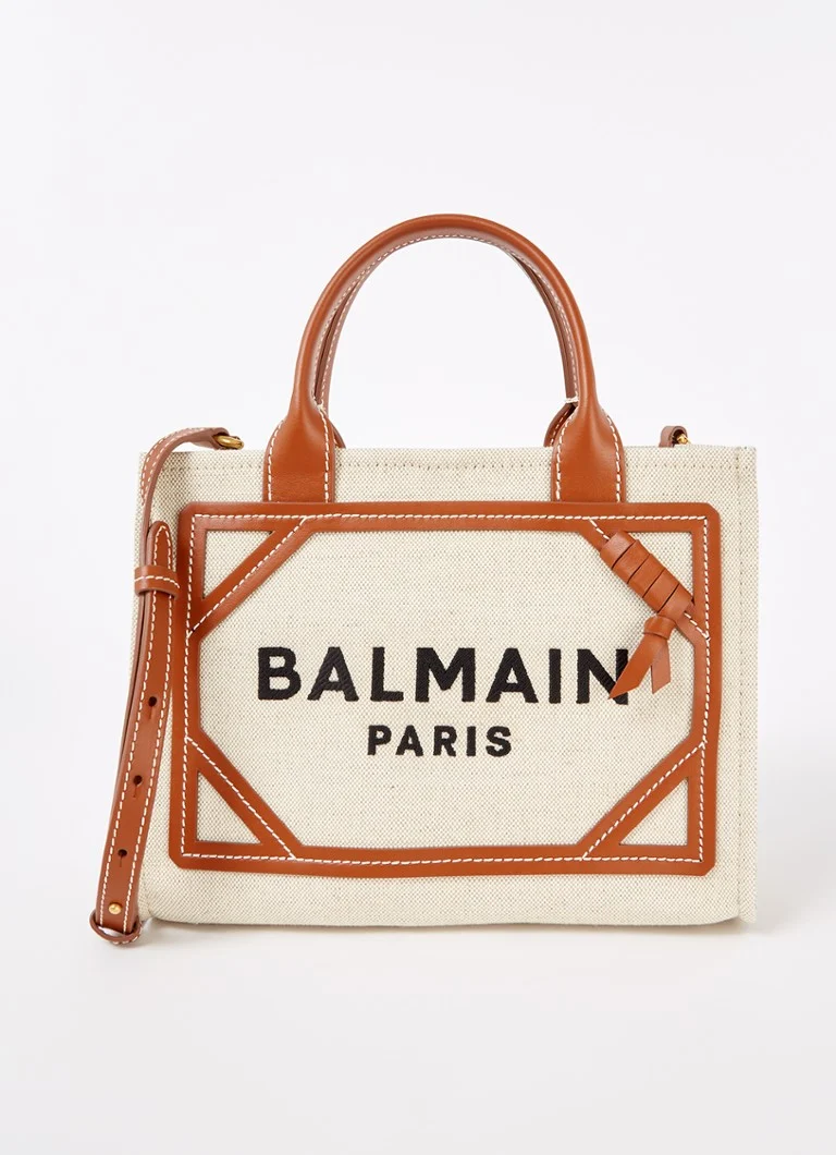 Balmain B-Army veske med skinndetaljer og justerbar skulderrem
