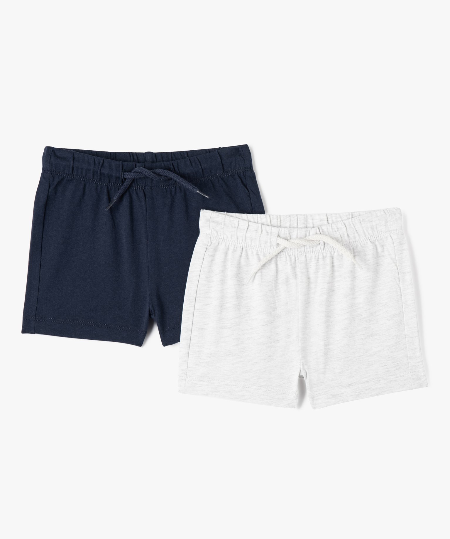 Short bébé Garçon en jersey à taille élastiquée (lot d... marine | GEMO
