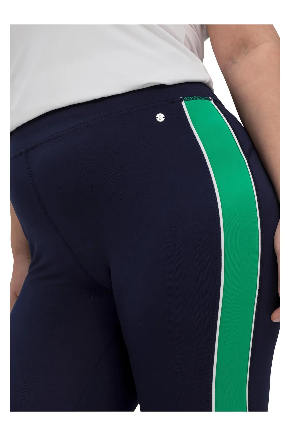 Sheego  Sport-Leggings - Blau - Mittlerer Bund