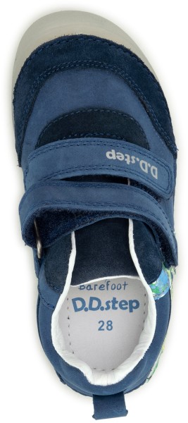 DD Step ~ Leder MidCut Klettschuh ~ Blue/Yellow