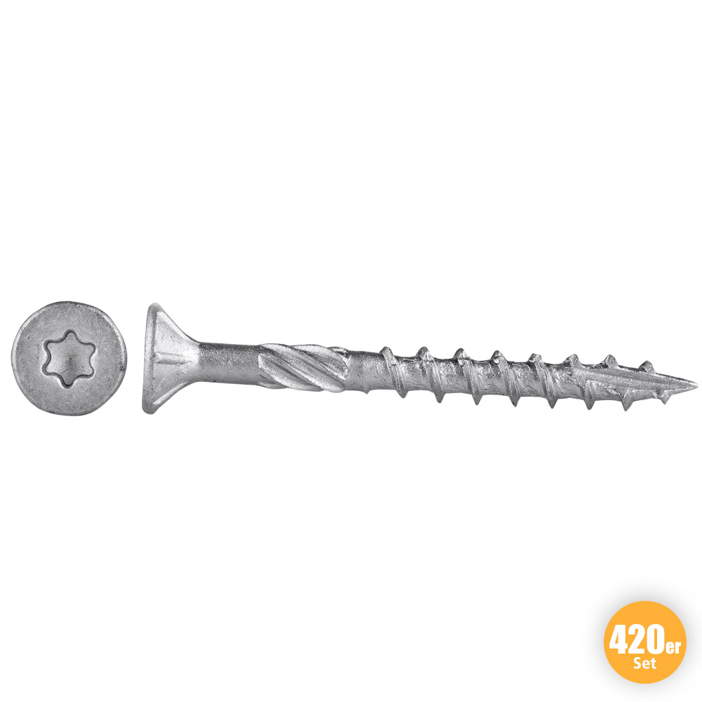 Kraft Werkzeuge Gartenbauschrauben, je ca. 4 x 40 mm - 420 Stück