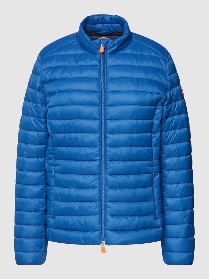 Steppjacke mit Label-Patch Modell 'AURA' in blau
