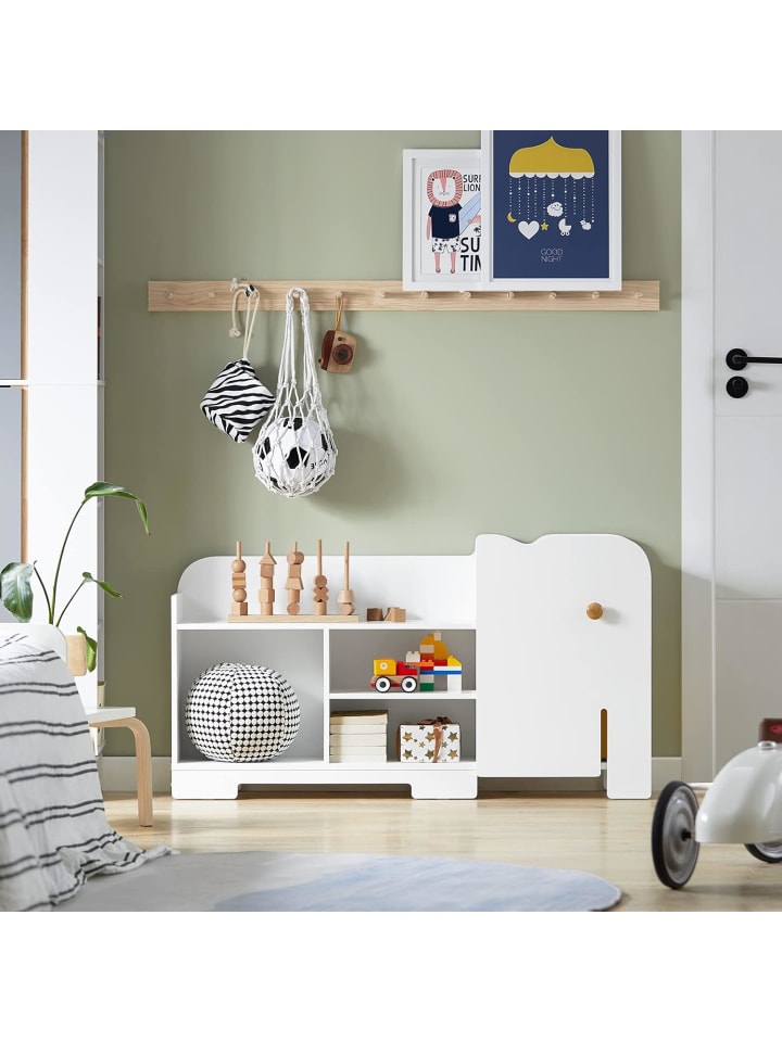 SoBuy Kinderregal in Weiß - (B)110 x (H)60 x (T)25cm günstig kaufen onesize