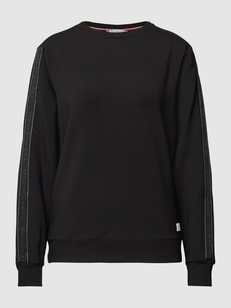Sweatshirt mit Rundhalsausschnitt in schwarz