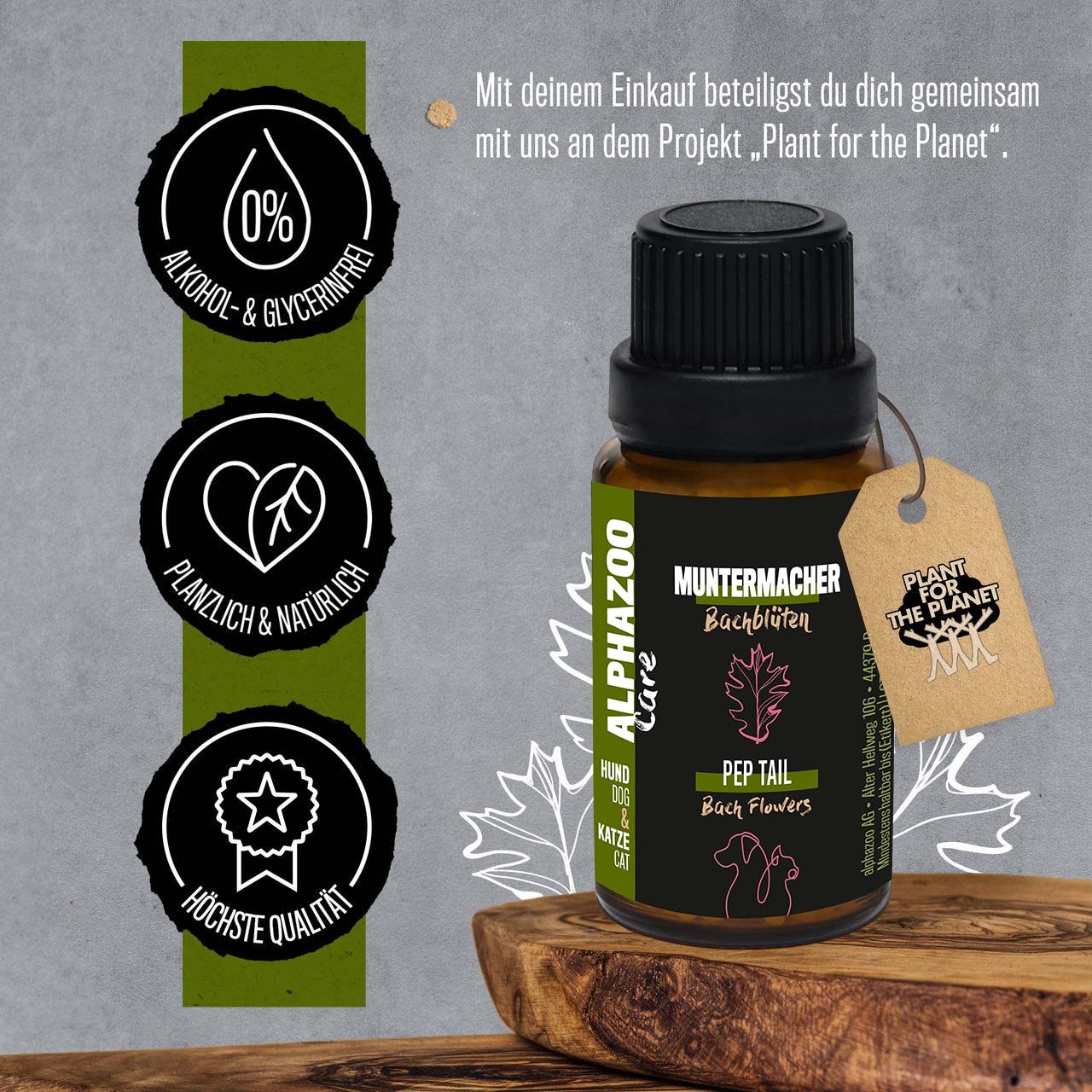 ALPHAZOO Ergänzungsfutter & Aufzucht ALPHAZOO Muntermacher Bachblüten, Globuli für Hunde und Katzen