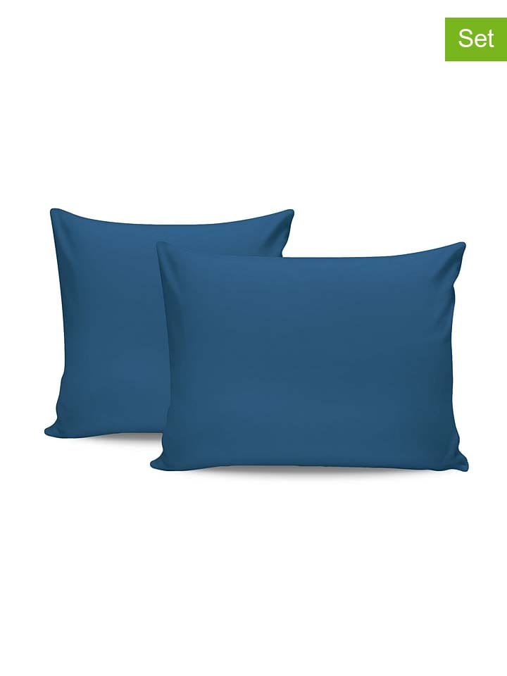 MIX&MATCH 2er-Set: Renforcè-Kissenhüllen in Blau günstig kaufen