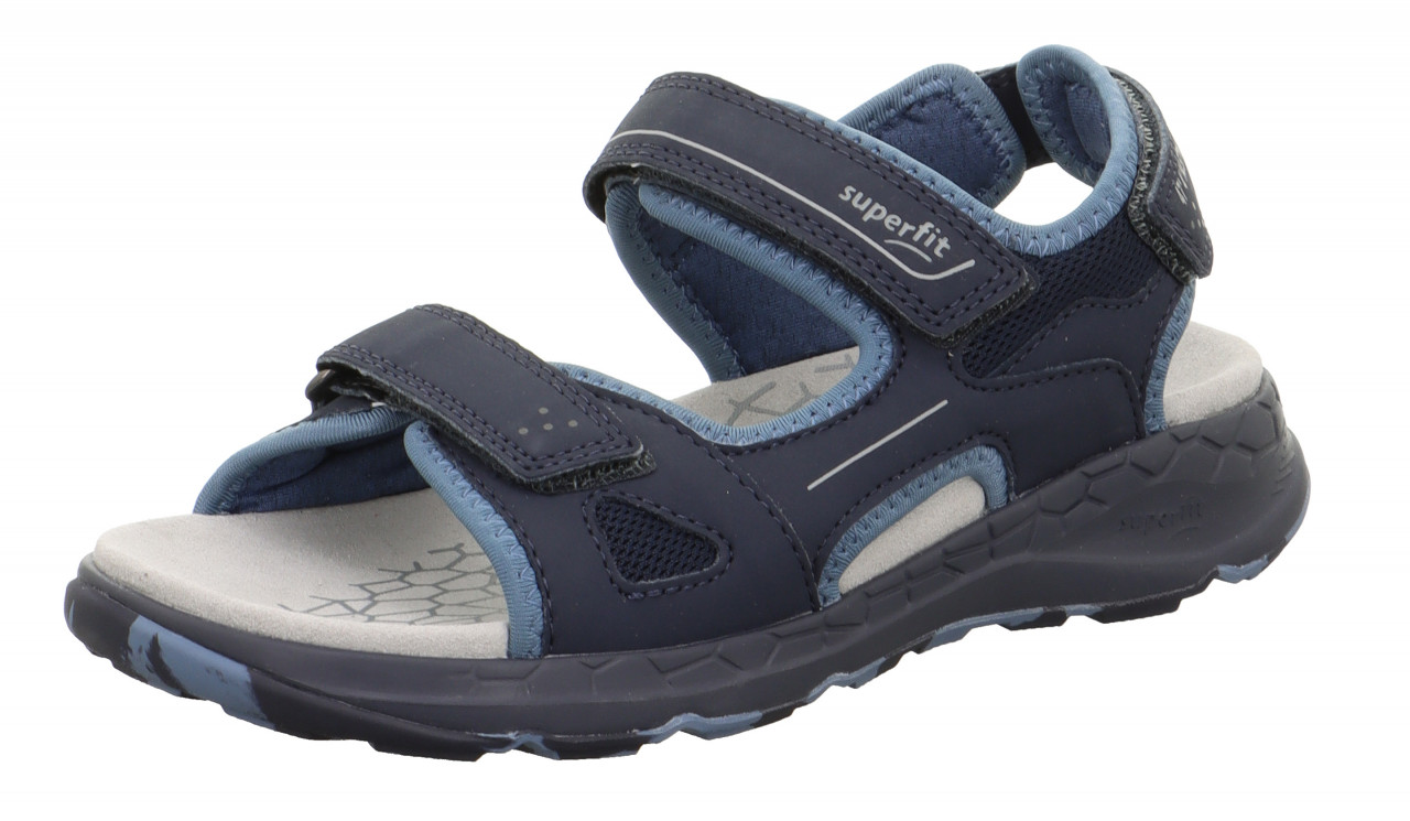 CRISS CROSS - Blau/HellgrauSandale mit Klettverschluss