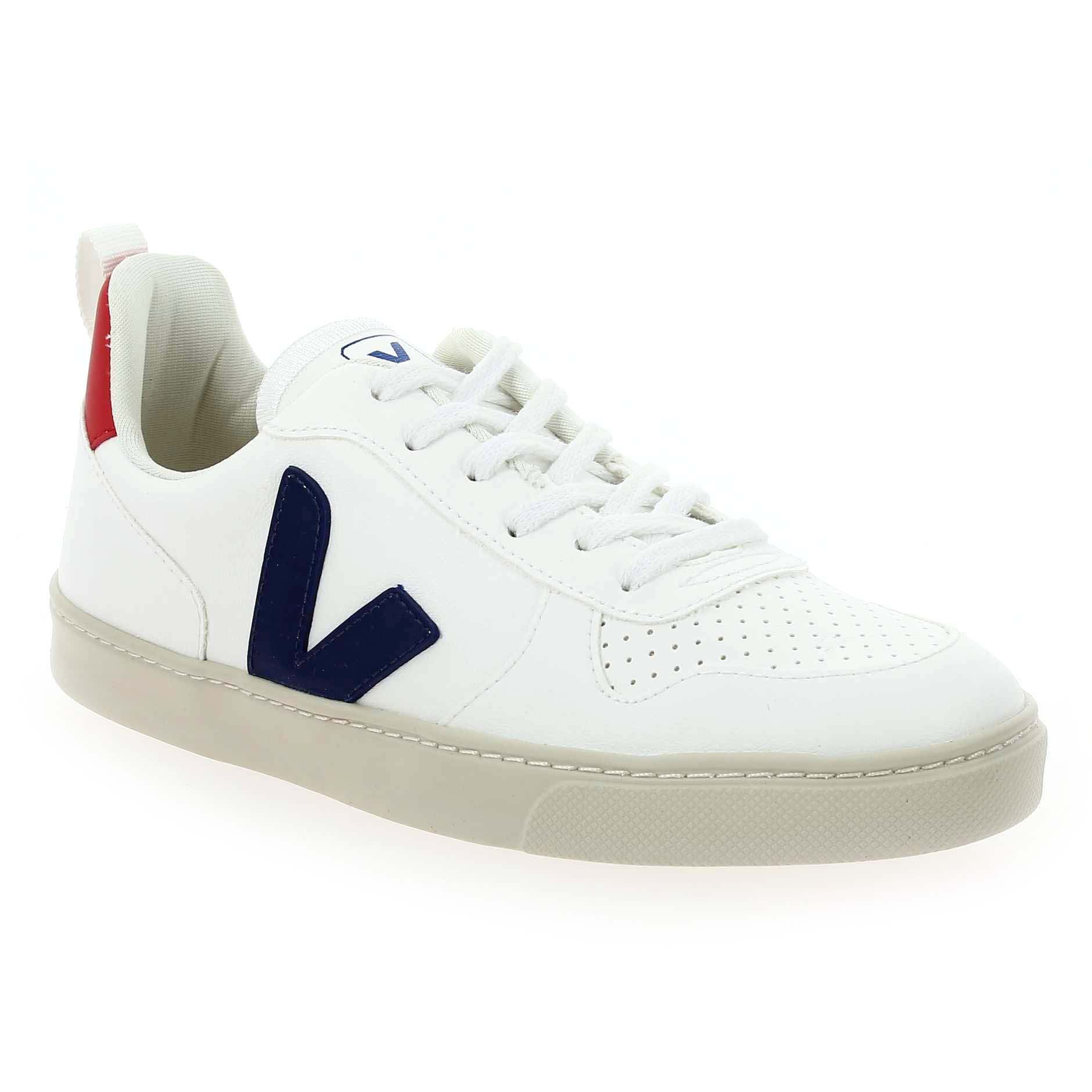 Veja  SMALL V-10 LACE - Blanc Bleu