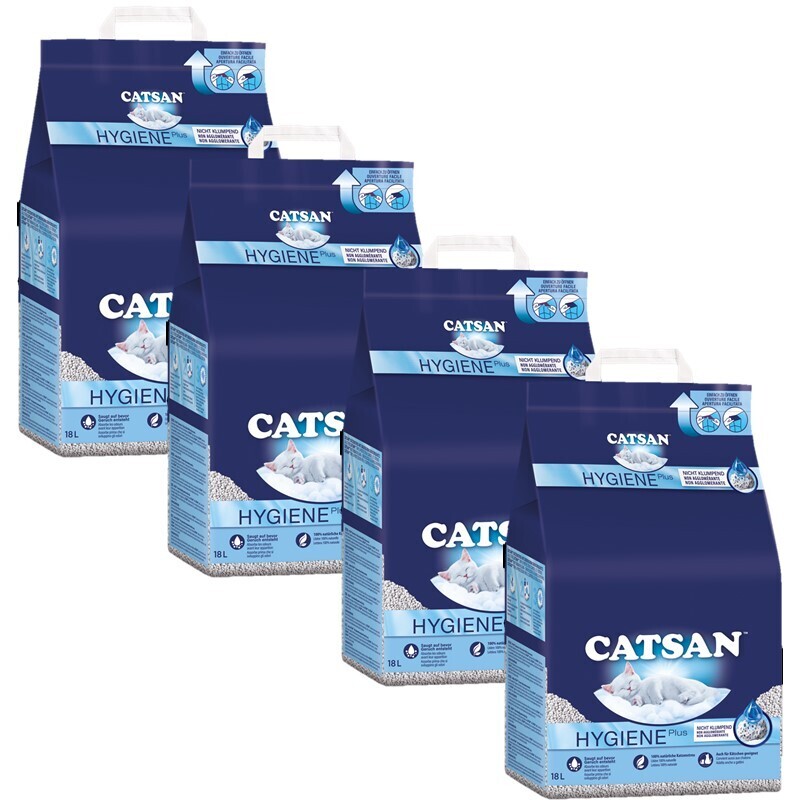 CATSAN Katzenstreu CATSAN Hygiene Plus Streu 4x18 l