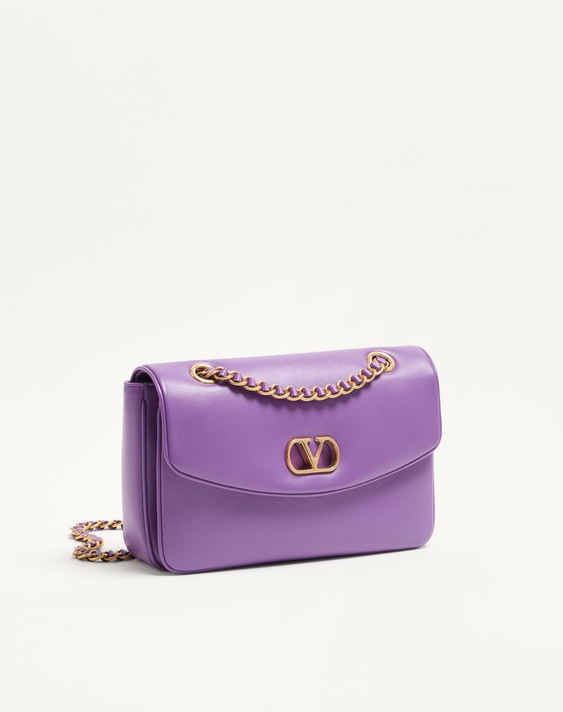 Bolsa Valentino Garavani Djuna com corrente média em couro napa