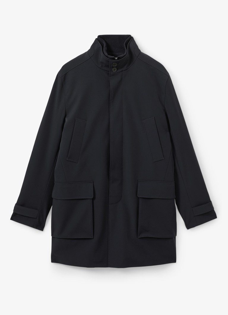 Parka Reiss Player z pikowaniem i kieszeniami z klapkami