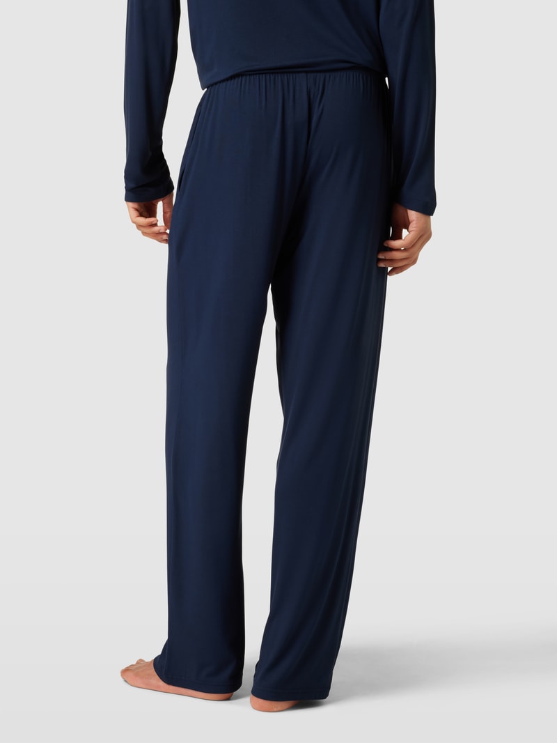 Pyjama-Hose mit elastischem Bund Modell 'DELUXE' in dunkelblau