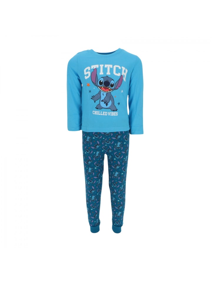 Lilo & Stitch Lilo & Stitch atmungsaktiver Pyjama Schlafanzug für in Blau günstig kaufen